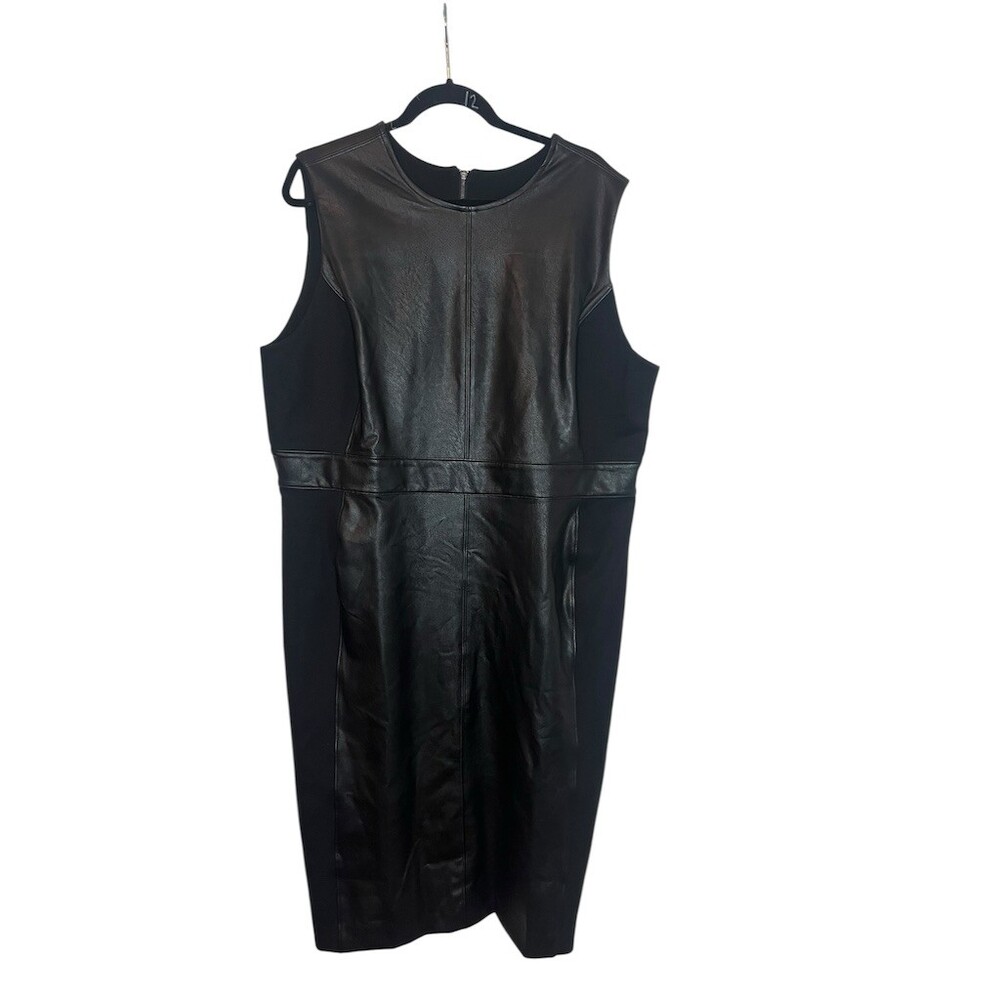 SPANX Dress‎ Womens Size 1X/1T Black Sleeveless Sheath Bodycon Knee Length - Picture 7 of 9